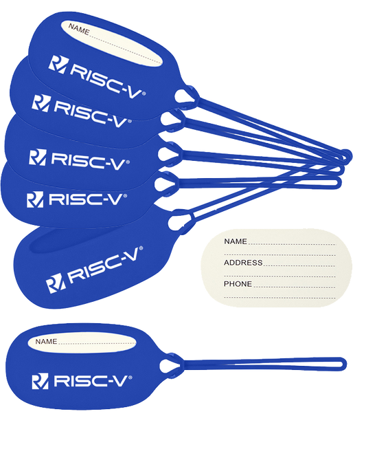 100pc Bulk Pack -  RISC-V Silicone Luggage Tag