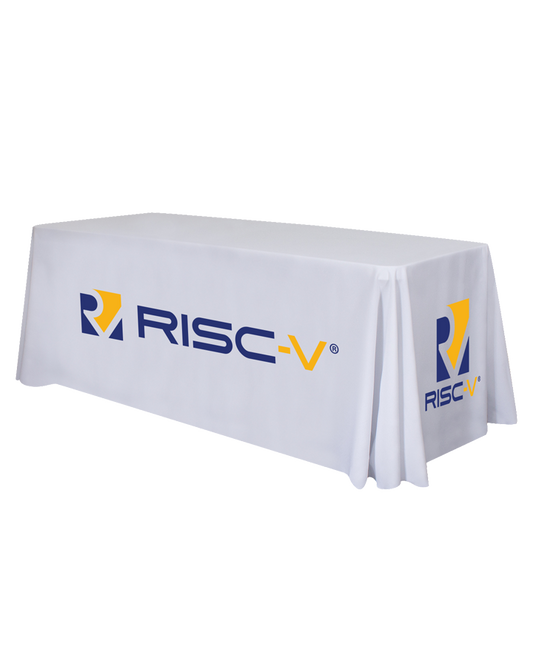 RISC-V 8ft White Table Throw